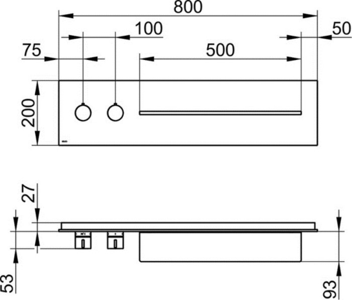 Keuco панель для ванны и душа с термостатом на 2 потребителя рукоятки слева, metime_spa, кашемир глянцевый арт. 56162 011801