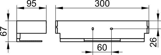 Keuco полка (корзинка) подвесная для ванной комнаты шлифованный, edition 11, шлифованный чёрный хром арт. 11158 130000