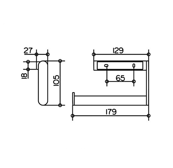 Keuco держатель для полотенца 17 см, plan, хром арт. 14922 010000