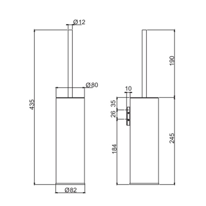 Fima Carlo Frattini туалетный ёршик, подвесной, spillo steel, сталь арт. f6096/1inox