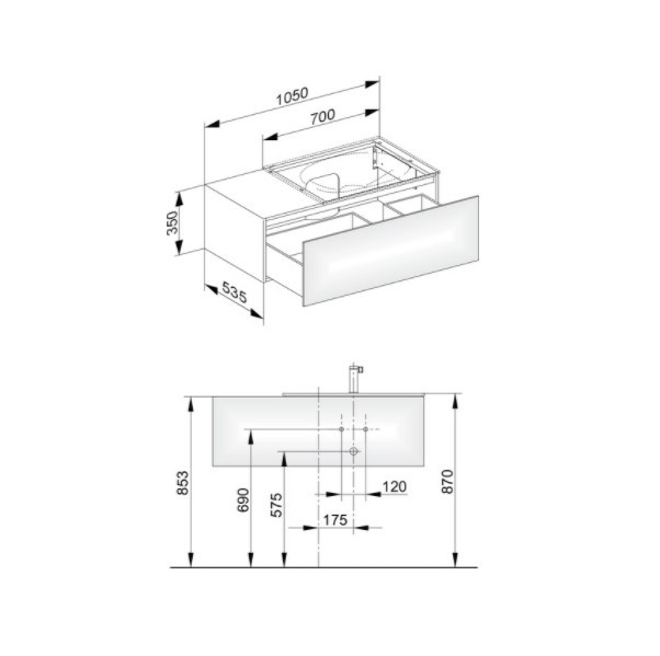 Keuco тумба подвесная под раковину справа с одним выдвижным фронтом, edition 11, дуб светлый арт. 31154 890000