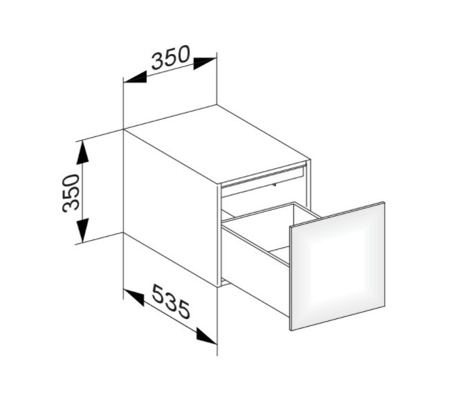Keuco тумба боковая подвесная с одним выдвижным фронтом, с внутренней светодиодной подсветкой, edition 11, дуб светлый арт. 31320 890100