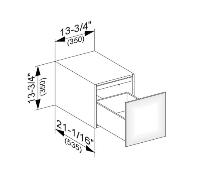 Keuco тумба боковая подвесная с одним выдвижным фронтом, с внутренней светодиодной подсветкой, edition 11, дуб светлый арт. 31320 890100