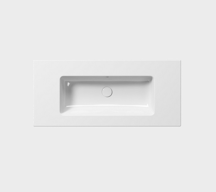 GSI Подвесная раковина 102,6х46х17,5 см, санфаянс, с отв. под смеситель, Pura - 8886111