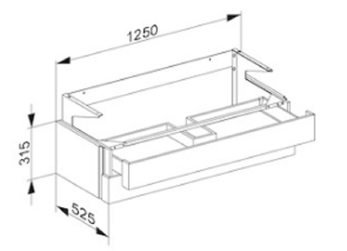 Keuco тумба под раковину, edition 300, белый альпийский арт. 30374 212100