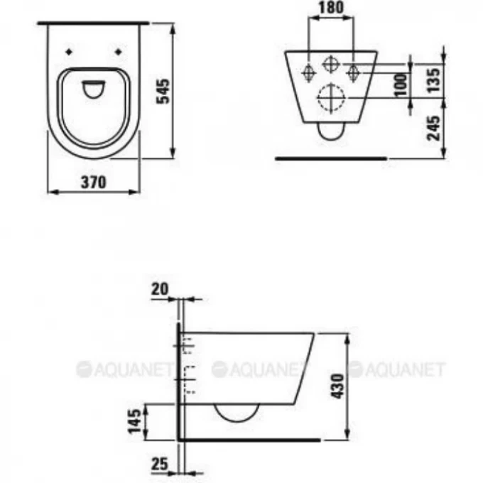 LAUFEN подвесной унитаз, KARTELL - 8.2033.6.000.000.1