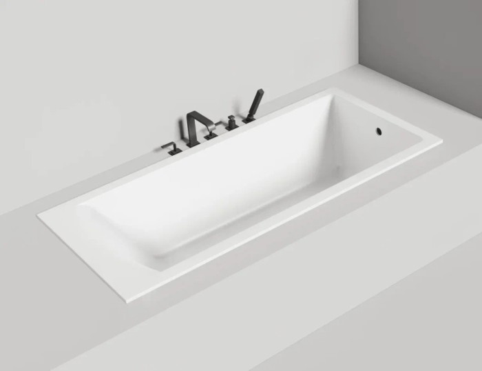 Salini ванна встраиваемая 180x80, cascata, 104223mrh цвет: матовый белый