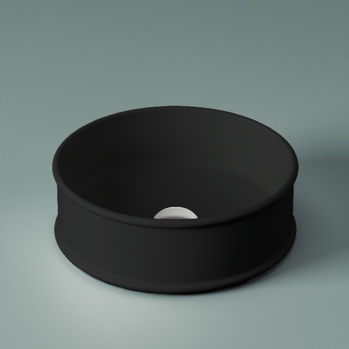 ArtCeram раковина (накладная), atl001 17 00 atelier цвет: черный матовый