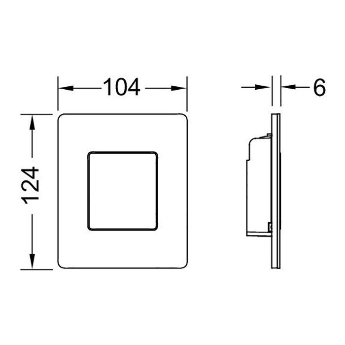 TECE панель смыва для писуара, черный матовый, solid urinal - 9242435