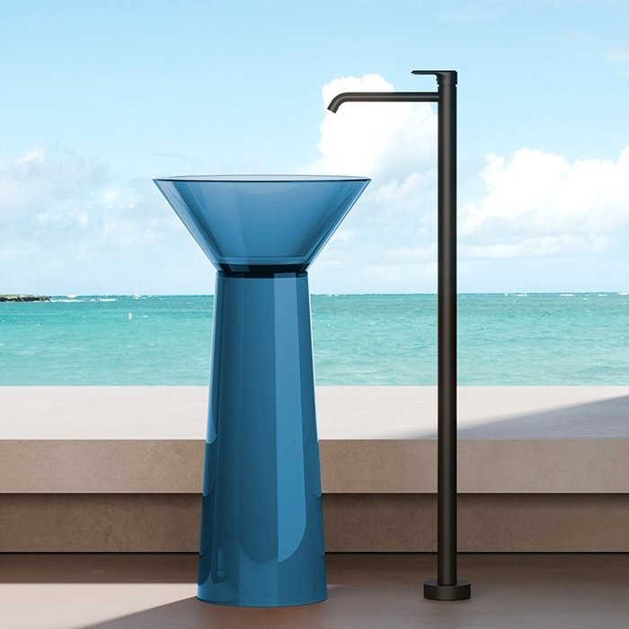 Раковина напольная d48хh90 см, DEA DESIGN Pedestal Basin, синий арт. DD2022 480 R7