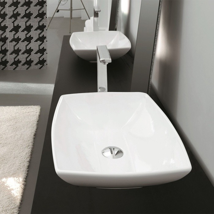 ArtCeram раковина (накладная), jzl002 01 00 jazz цвет: белый глянцевый