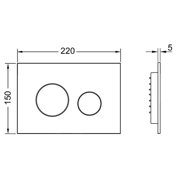 TECE панель смыва для унитаза, хром матовый, loop 2.0 - 9240922