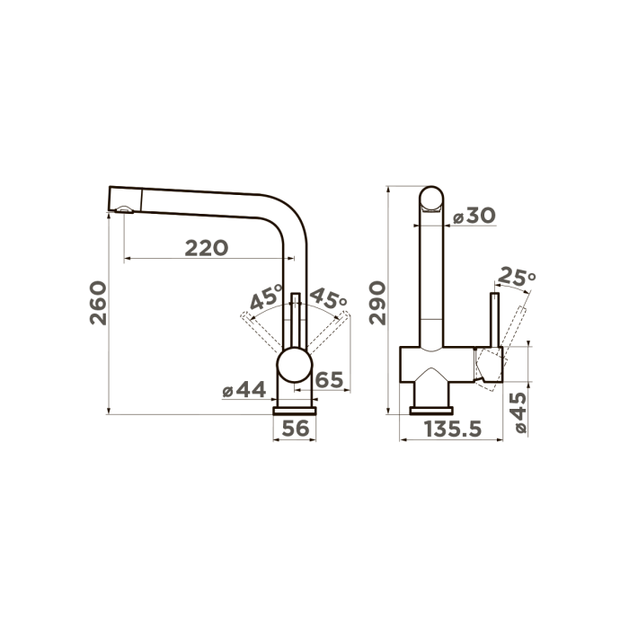 Omoikiri смеситель для кухни Koriyama-BN нерж. сталь/нержавеющая сталь арт. 4991005