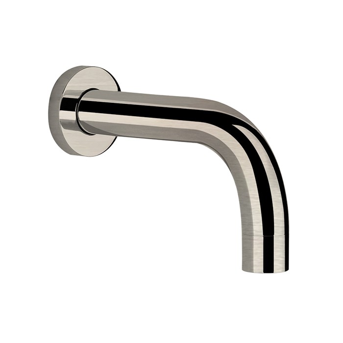 Gessi Настенный излив для ванны короткий, комбинируемый с удаленным управлением, Emporio Via tortona, 38785#149 цвет: finox brushed nickel