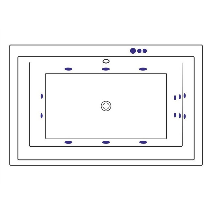 Встраиваемая ванна lux 190x120 smart, Excellent Crown, золото арт. WAEX.CRO19.SMART.GL