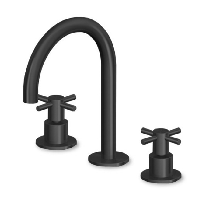 Zucchetti смеситель для раковины, на 3 отв., helm, brushed total black pvd арт. zhm515.xp81