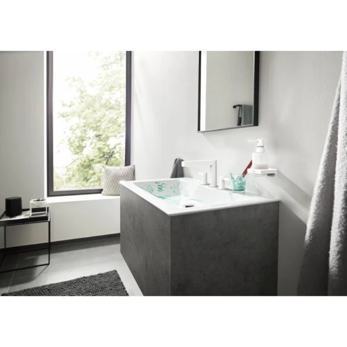 Hansgrohe смеситель для раковины с донным клапаном, Finoris, белый арт. 76033700