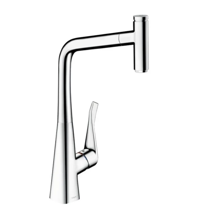 Hansgrohe смеситель для кухни 320 с выдвижным изливом, Metris Select M71, хром арт. 14884000
