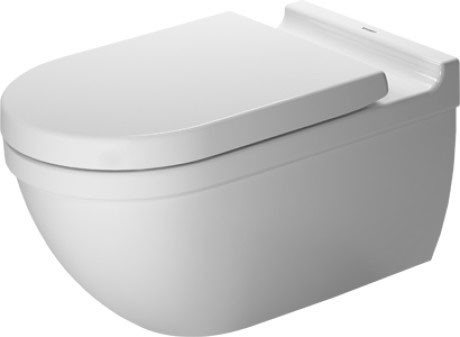 Duravit унитаз подвесной удлинённый с вертикальным смывом, без сидения, starck 3, 22260900001 цвет: белый