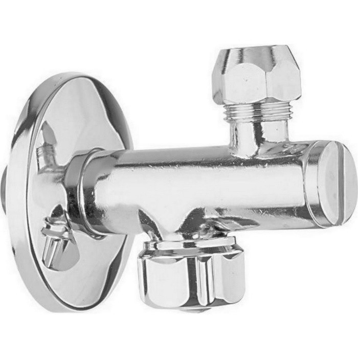 Cisal угловой вентиль для подключения смесителя 1/2" za00282021 cisal, цвет: хром