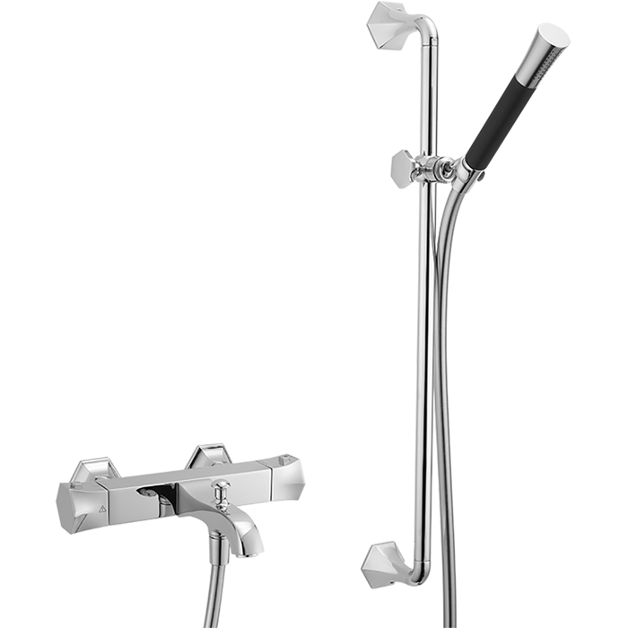 Cisal термостатический смеситель для ванны, с душевым комплектом ces2701021 cherie, цвет: хром