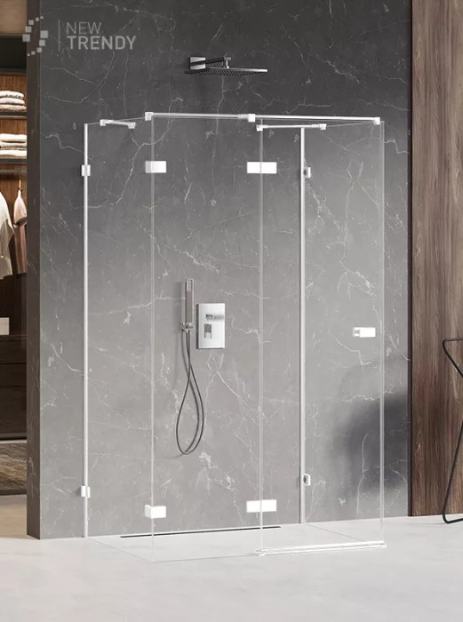 Душевое ограждение l 110x100x200, New trendy Avexa white, белый арт. EXK-2867