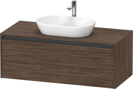 Duravit тумба подвесная под раковину 550 мм х 1200 мм х 459 мм, ketho.2, k24887021210000 цвет: орех темный
