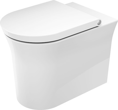 Duravit унитаз напольный приставной 370 мм х 580 мм, с вертикальным смывом, white tulip, 2001092000 цвет: белый