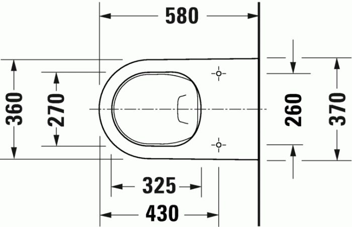 Duravit унитаз напольный приставной 370 мм х 580 мм, с вертикальным смывом, white tulip, 2001092000 цвет: белый
