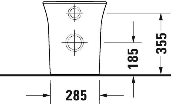 Duravit унитаз напольный приставной 370 мм х 580 мм, с вертикальным смывом, white tulip, 2001092000 цвет: белый