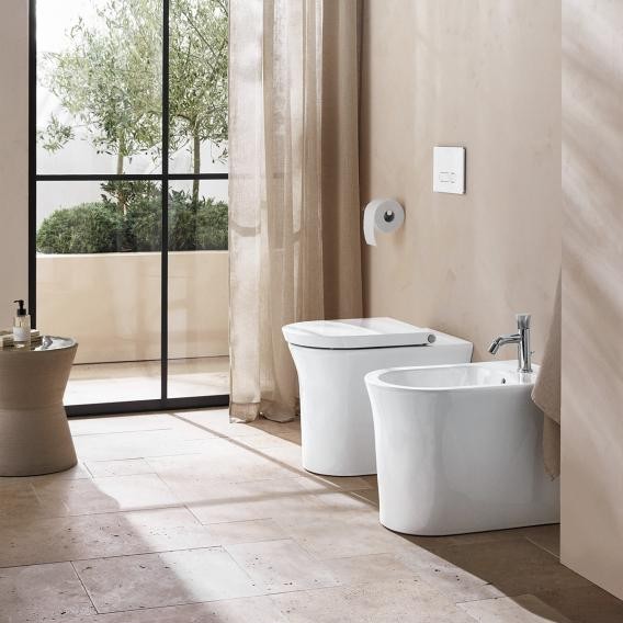Duravit унитаз напольный приставной 370 мм х 580 мм, с вертикальным смывом, white tulip, 2001092000 цвет: белый