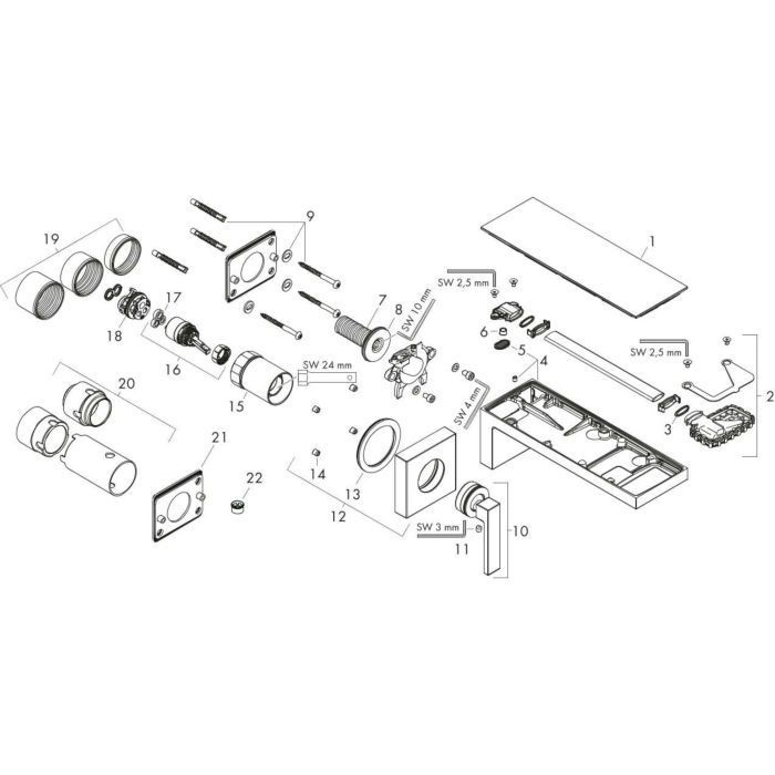 AXOR смеситель для раковины, MyEdition, хром арт. 47060000