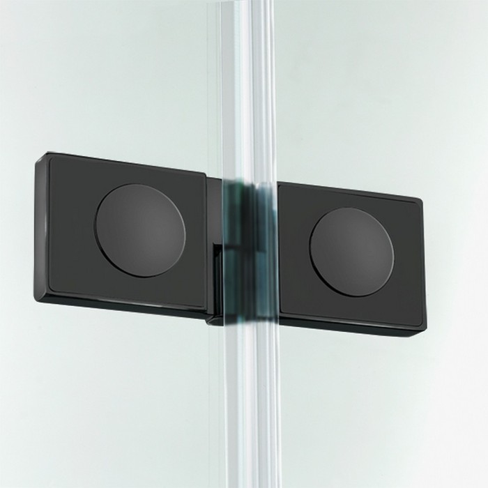 Шторка для ванны 110x140 r, New trendy New soleo black, черный арт. P-0085