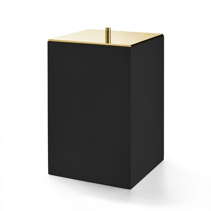 Ведро для мусора 12 L, 3SC BeMood Black, черный, золото арт. BEMN64AGO