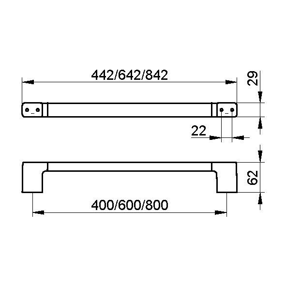 Keuco полотенцедержатель 40 см, collection moll, хром арт. 12701 010400