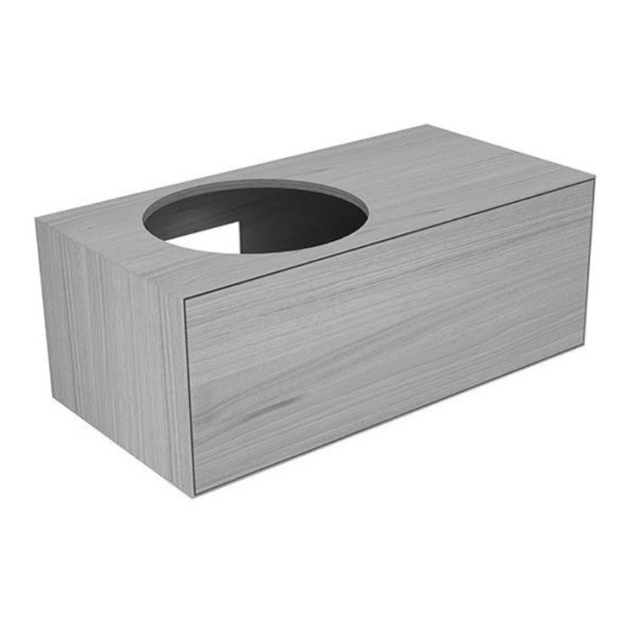 Keuco тумба под умывальник, 1050х400х535 мм отверстие слева 1 ящик фасад из венецианского дуба, edition lignatur, арт. 33371 750121