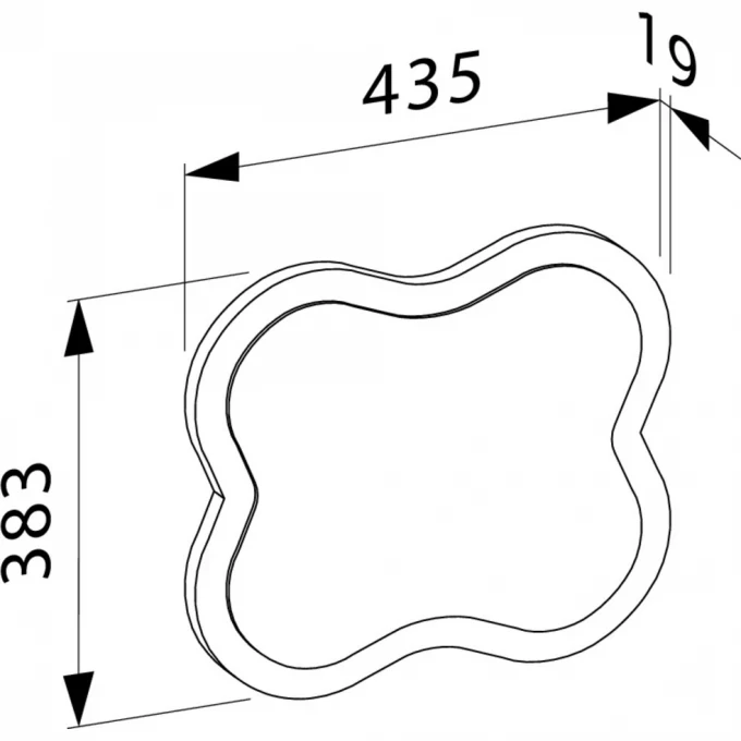 LAUFEN зеркало рамка красная, FLORAKIDS - 4.6160.1.003.469.1