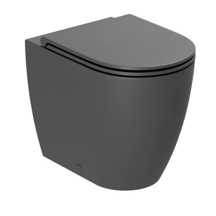 Azzurra унитаз приставной 53x36х42см., c креплением vfv, easy clean, Azzurra, CMVCTPE00000CA/(COM 100 CA/P) carbone цвет: carbone