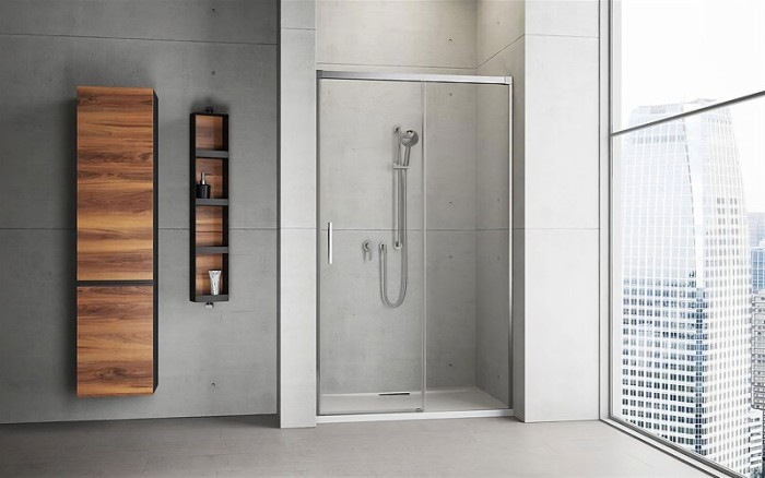 Radaway душевая дверь dwj 120 r профиль хром стекло прозрачное, Idea - 387016-01-01R