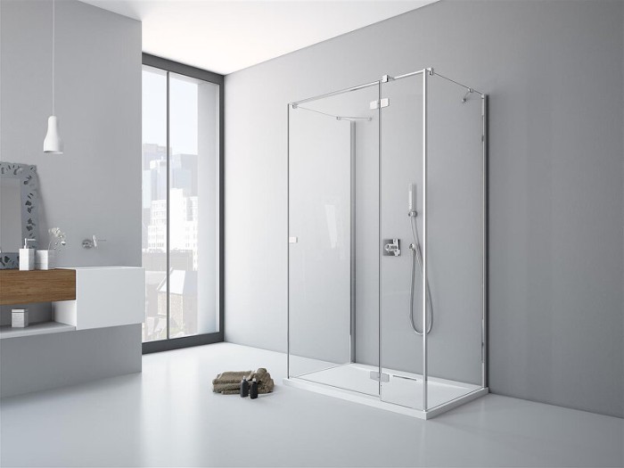 Radaway душевая дверь kdj+s 120 r профиль хром стекло прозрачное, Fuenta New - 384024-01-01R