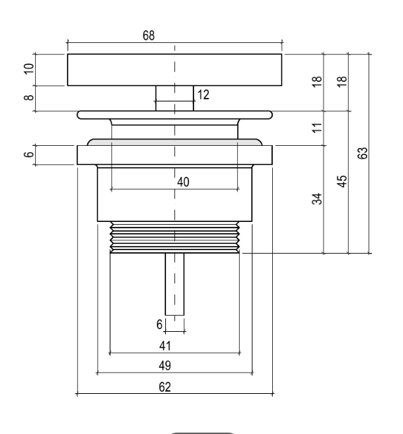 Salini донный клапан для раковины фиксированный, 16721rg цвет: глянцевый белый