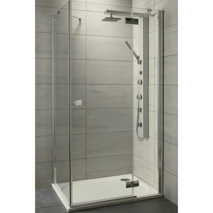 Radaway душевой уголок kdj 120x80 r профиль хром стекло прозрачное, Almatea - 32141-01-01NR