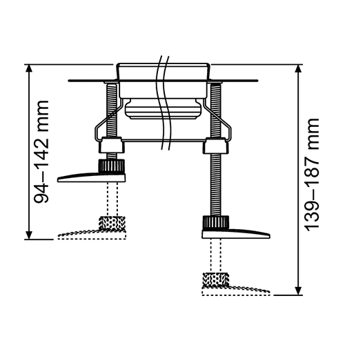 TECE комплект опор, 4 шт. 92-139 мм, - 660003