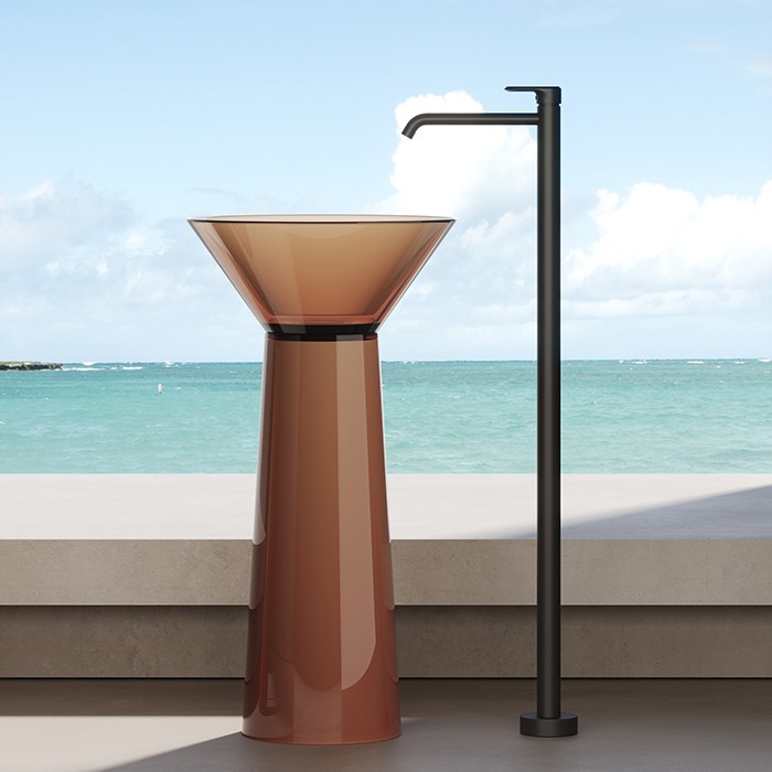 Раковина напольная d48хh90 см, DEA DESIGN Pedestal Basin, синий арт. DD2022 480 R9