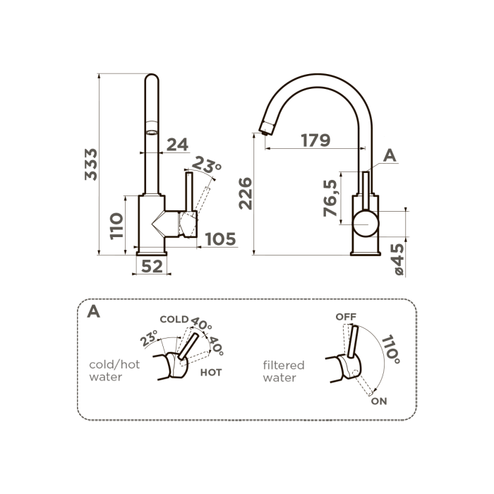 Omoikiri смеситель для кухни Shinagawa 2 Plus-BL латунь/черный арт. 4994403