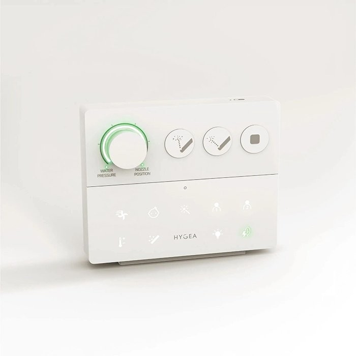 Унитаз напольный 38х59 см с крышкой-биде и дистанционным пультом управления в комплекте, белый/покрытие Saniglaze, Art Ceram Hype арт. KHYV002 01 00