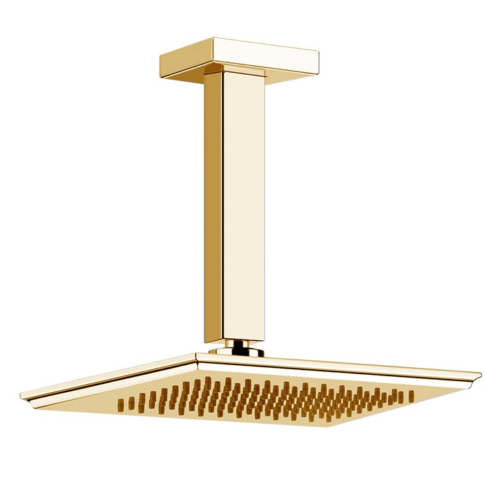 Gessi Верхний душ потолочный, высота 243мм, Eleganza, 46152#087 цвет: шлифованное золото