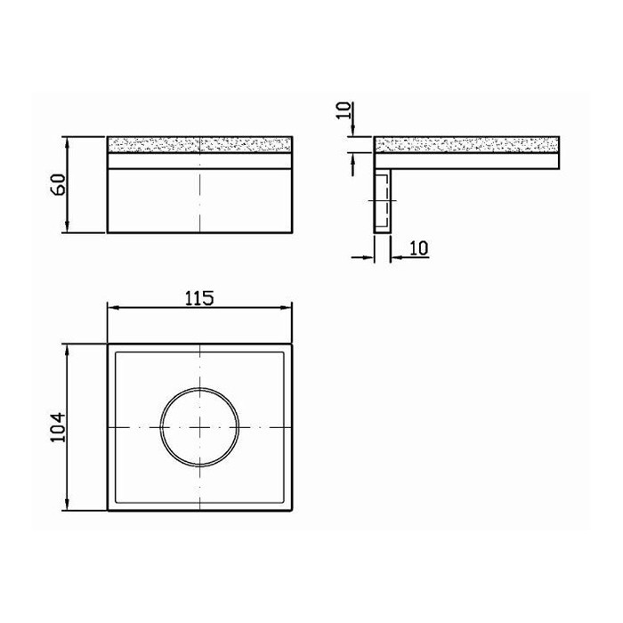 Zucchetti мыльница, подвесная, aguablu, хром/матовое стекло арт. zac410