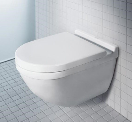 Duravit унитаз подвесной с сиденьем rimless с вертикальным смывом, без смывного края, starck 3, 45270900a11 цвет: белый