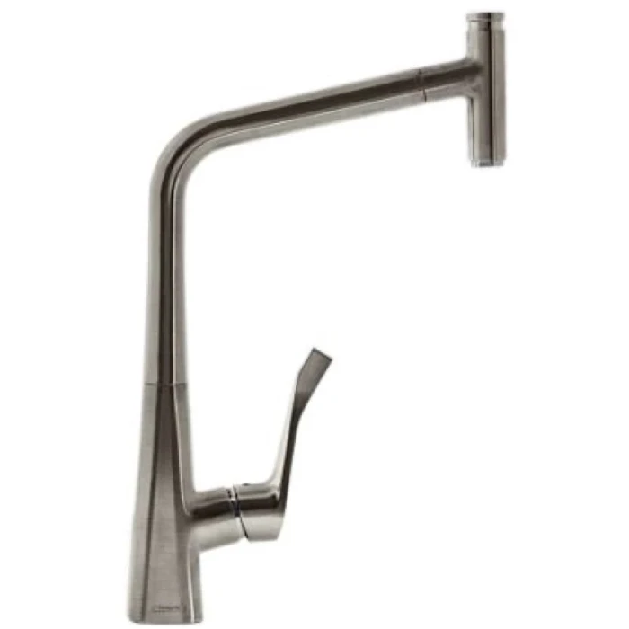 Hansgrohe смеситель для кухни 320 с выдвижным изливом, Metris Select M71, нержавеющая сталь арт. 14884800